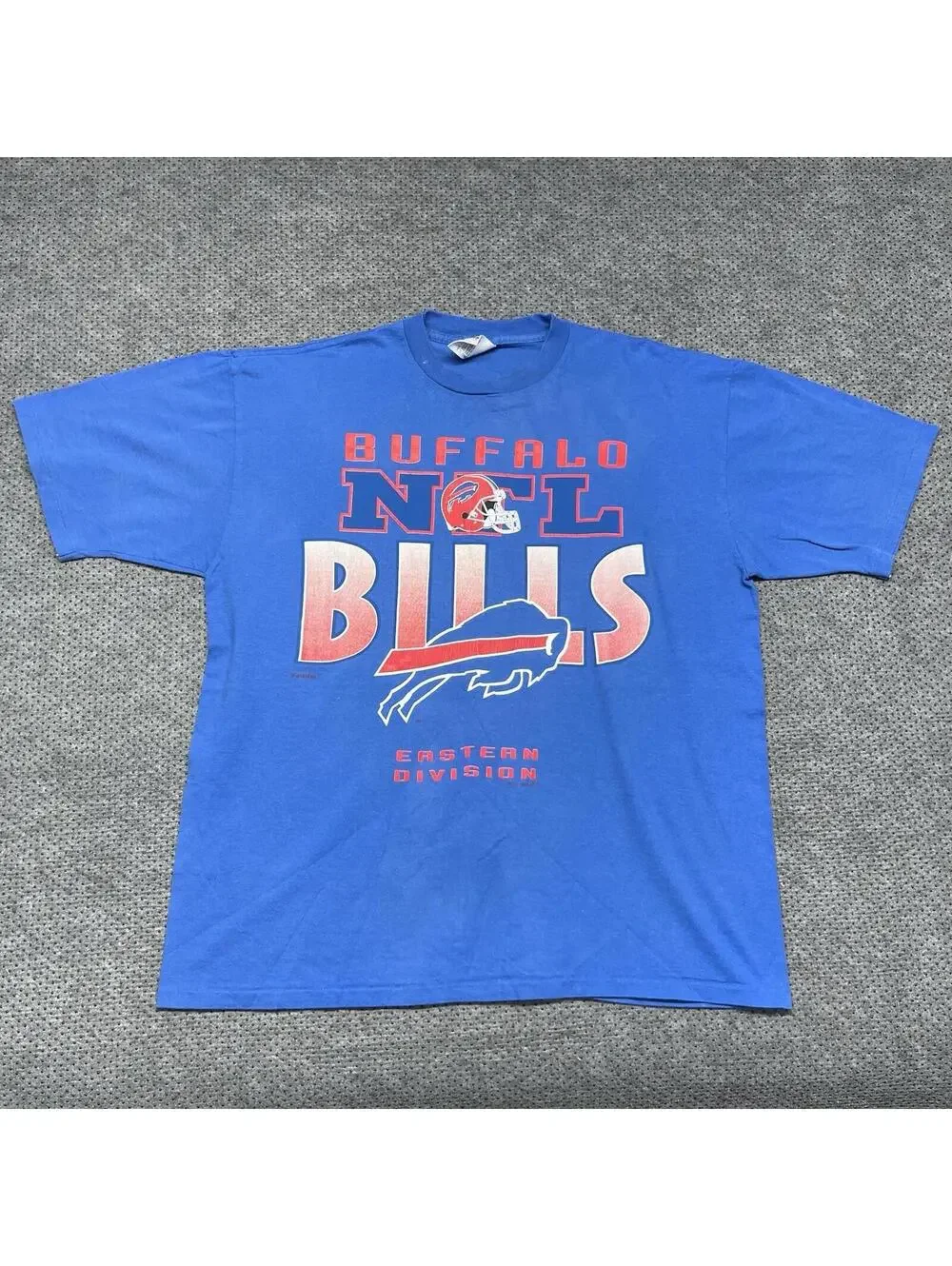 Vintage 90s Buffalo Bills Eastern Conference Football Logo T-Shirt XL Mens Blue